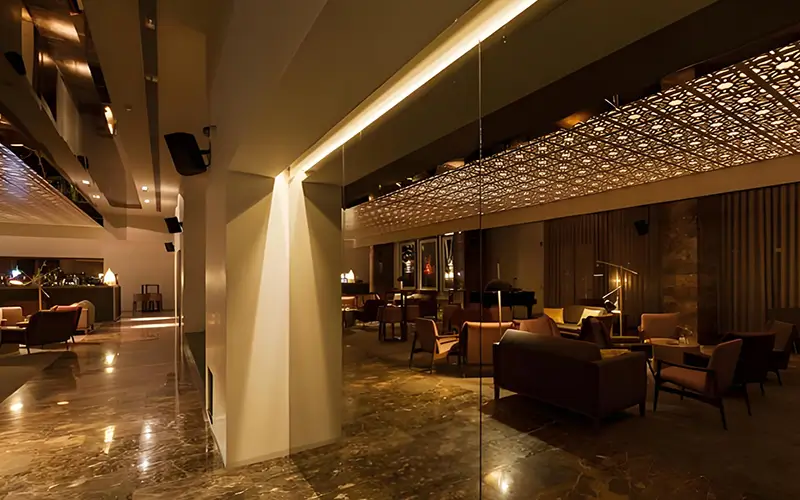 Estilo de iluminação de corredores de cafés