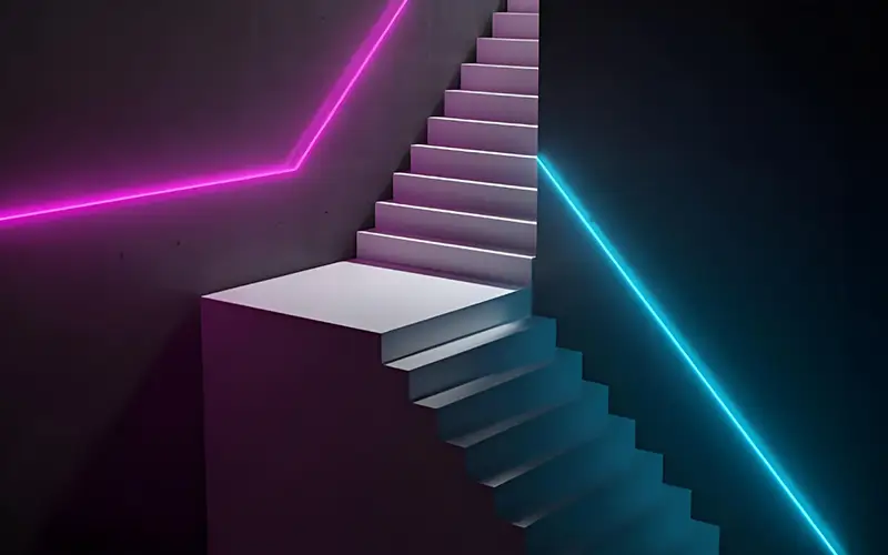 color LED neon lights change