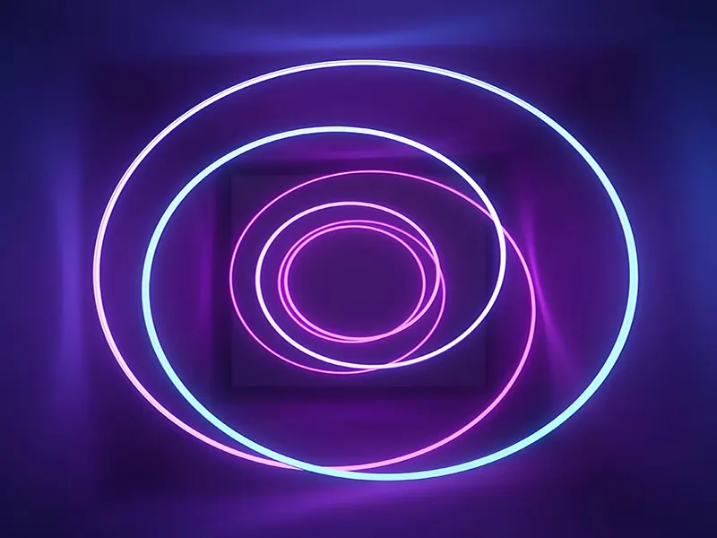 Neon light strip art design