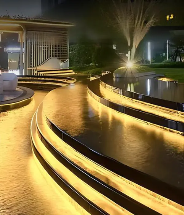 Strapazierfähige und flexible IP68 Waterproof LED Neon Flex Beleuchtung, die in der Landschaftsgestaltung für helle, langlebige Außenbeleuchtung verwendet wird.