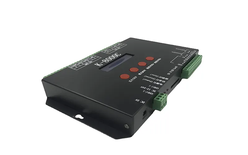 DMX control LED strips creating dynamic architectural lighting