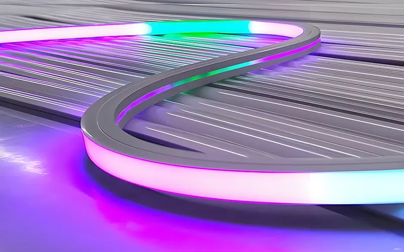 Neon-stijl DMX LED strip licht gloeit gelijkmatig voor decoratieve verlichting