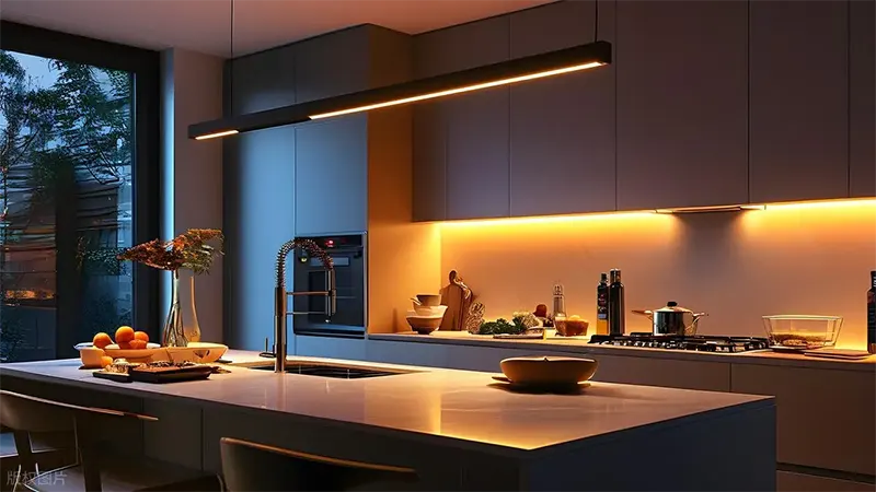 slimme afstembare witte ledstrips geïnstalleerd voor flexibele cct-verlichting