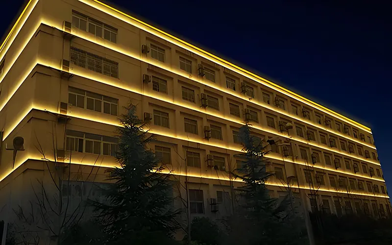 230V LED strip licht projectinstallatie voor architecturale en commerciële verlichtingstoepassingen