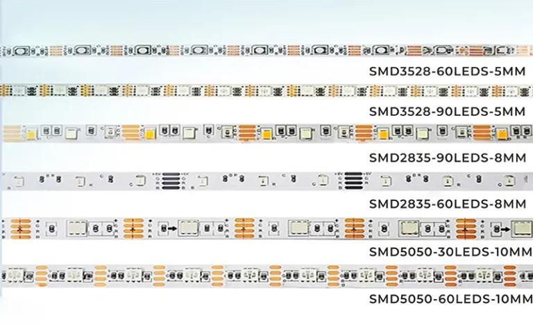 Comparación del tamaño y la luminosidad de las tiras de luz LED SMD3528 vs SMD2835 vs SMD5050