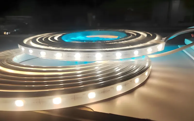 outdoor waterproof LED strip light with protective coating for durable installation