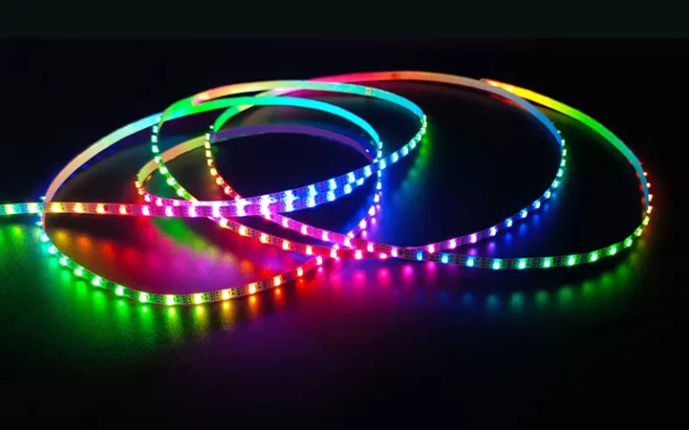Addressable LED Strip IC Types including WS2812 and SK6812 digital LED strip close-up