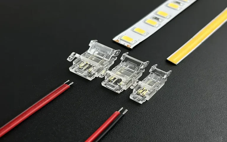 Conector de fita LED sem solda de 2 pinos para fita LED de cor única