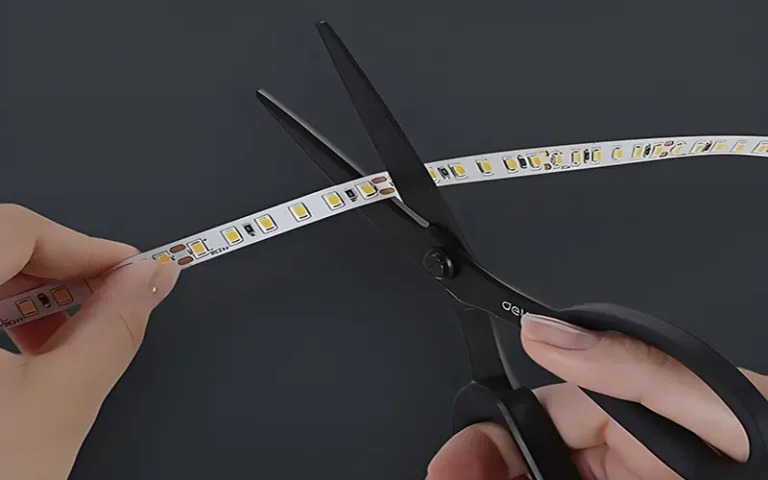 LED strip not working after cutting showing broken connection and unlit section