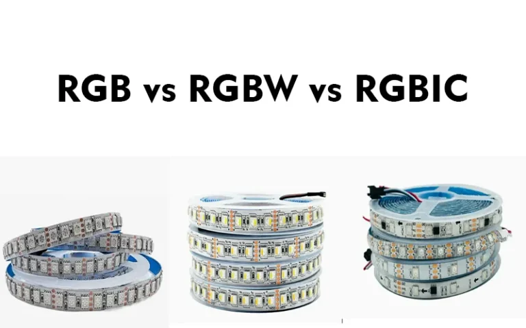 Confronto tra strisce LED RGB, RGBW e RGBIC