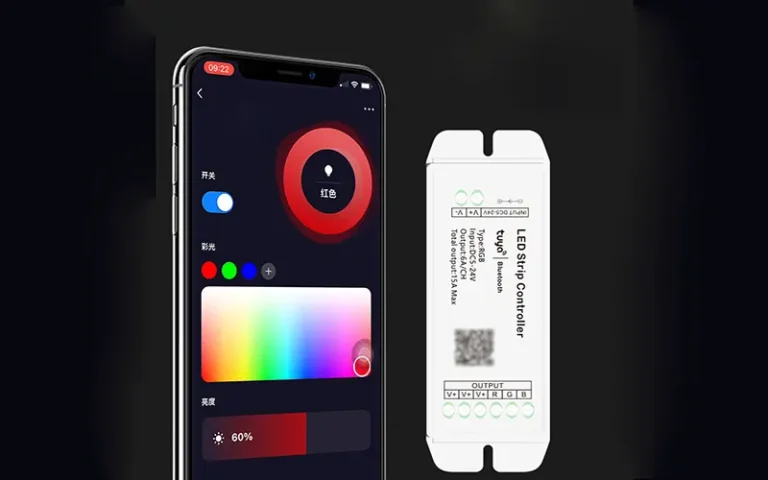 uetooth LED strip controller for wireless RGB lighting control with a smartphone